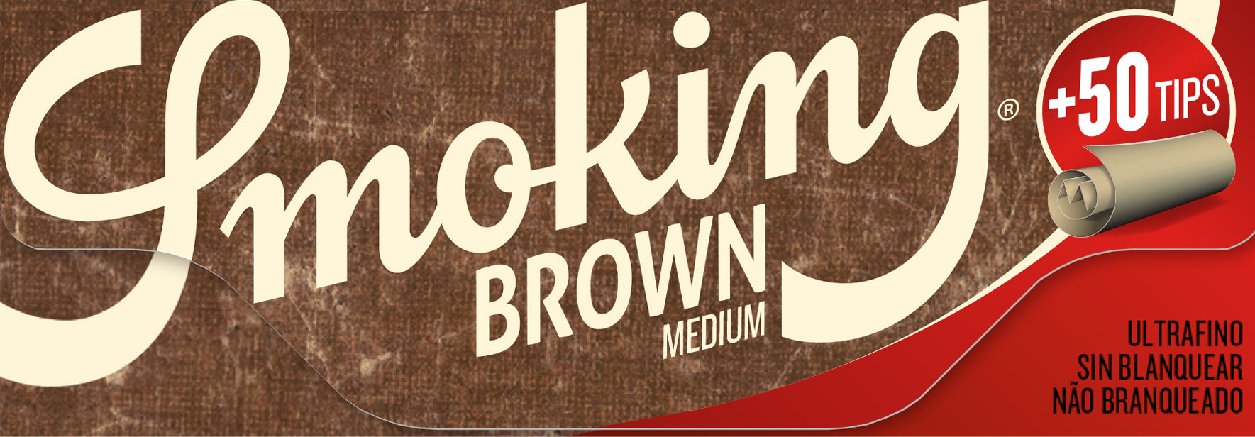 SMOKING® ROLLING PAPERS + TIPS BROWN MEDIUM SIZE