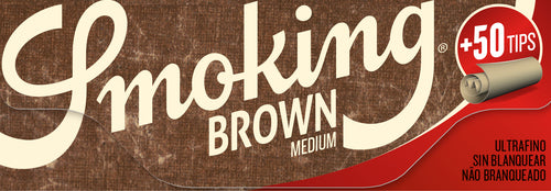 SMOKING® ROLLING PAPERS + TIPS BROWN MEDIUM SIZE