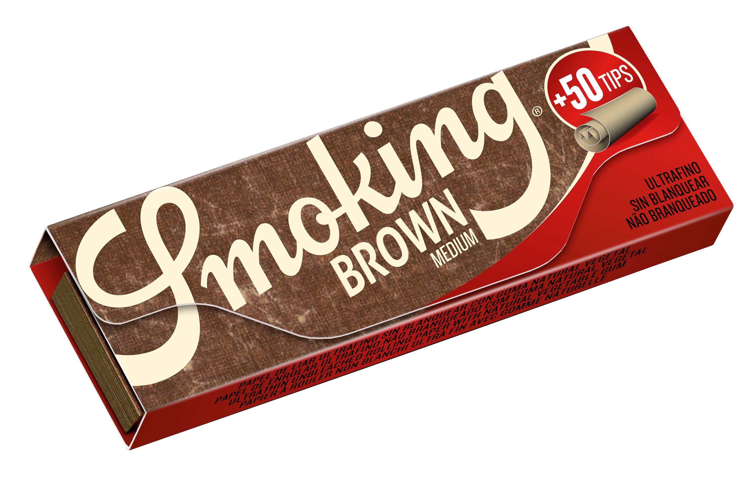 SMOKING® ROLLING PAPERS + TIPS BROWN MEDIUM SIZE
