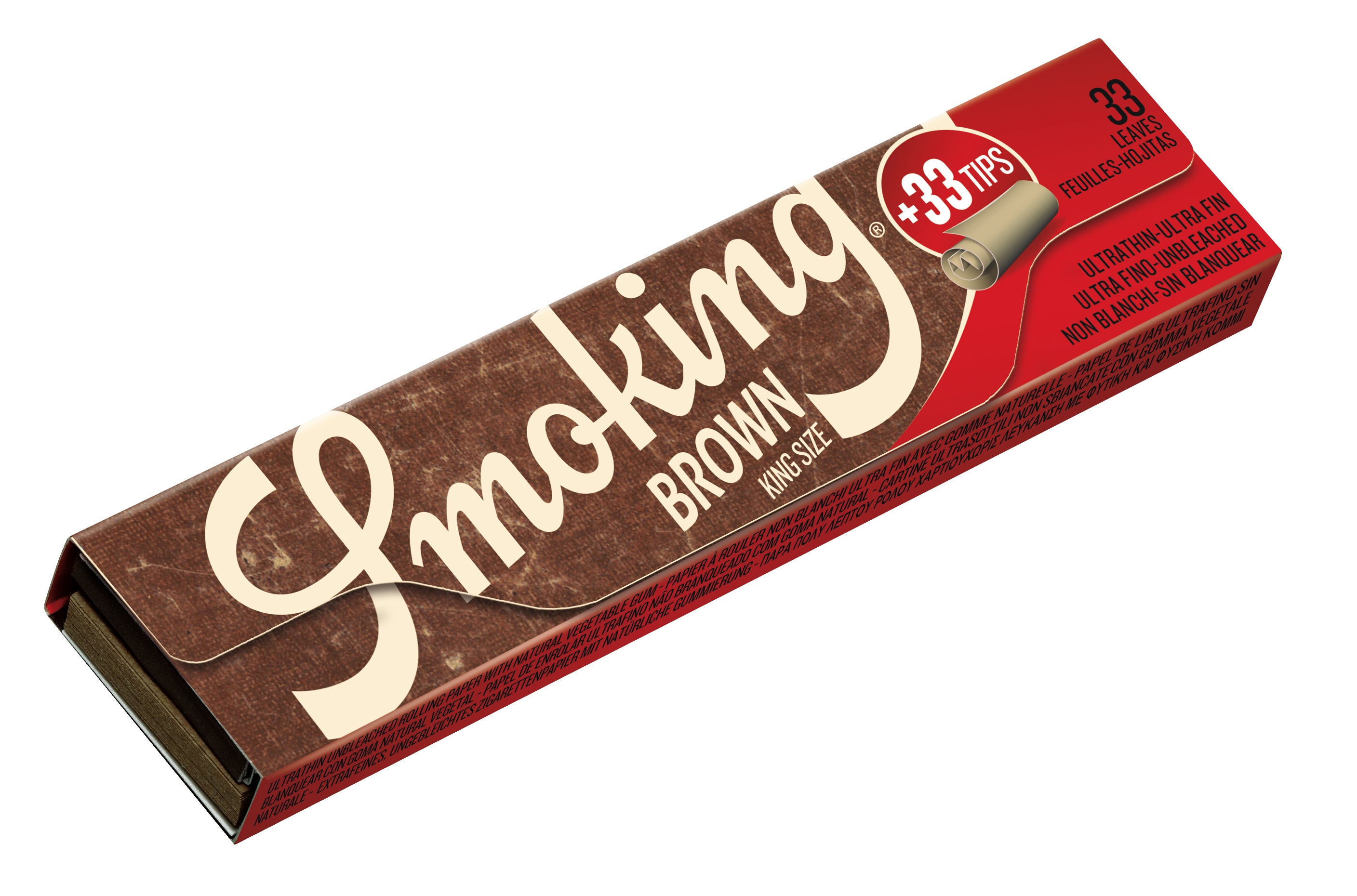 SMOKING® ROLLING PAPERS + TIPS BROWN KING SIZE