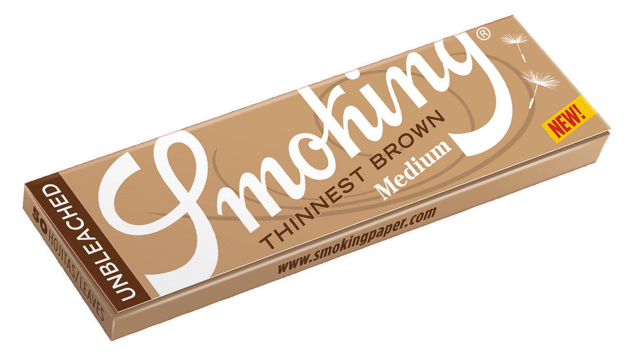 SMOKING® ROLLING PAPERS THINNEST BROWN MEDIUM SIZE